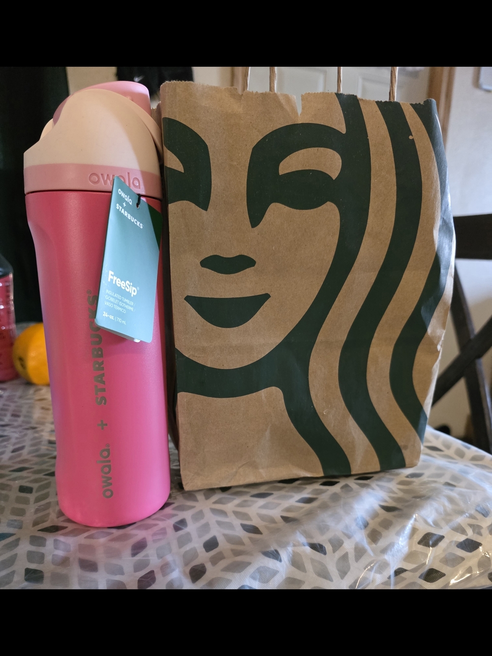 Owala x Starbucks Pink FreeSip Travel Tumbler